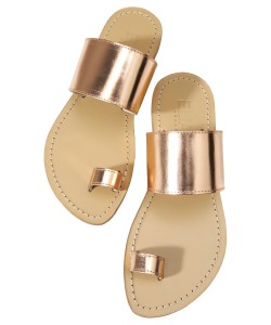 Women's Elia B Clean Cut Rose Gold Slider Sandals