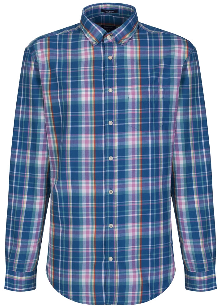 Sharp Blue Chequered Birdie Madras Gant Shirt