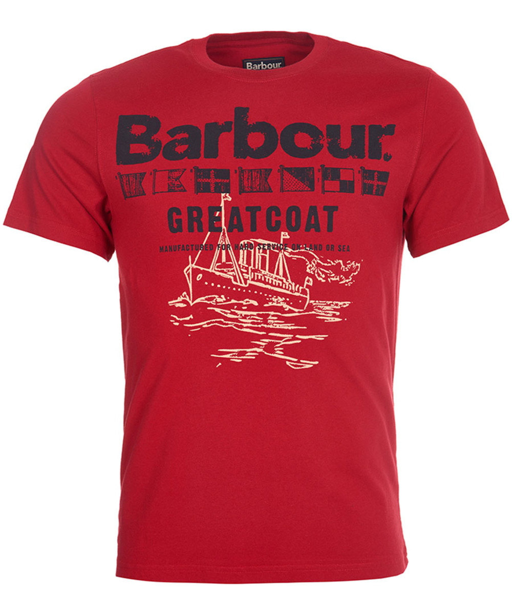 Red Men's Barbour Alert Tee