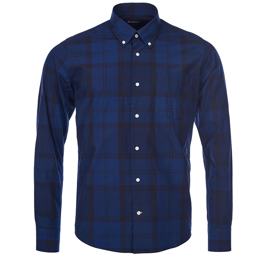 Navy Men's Barbour Pennith Check Shirt