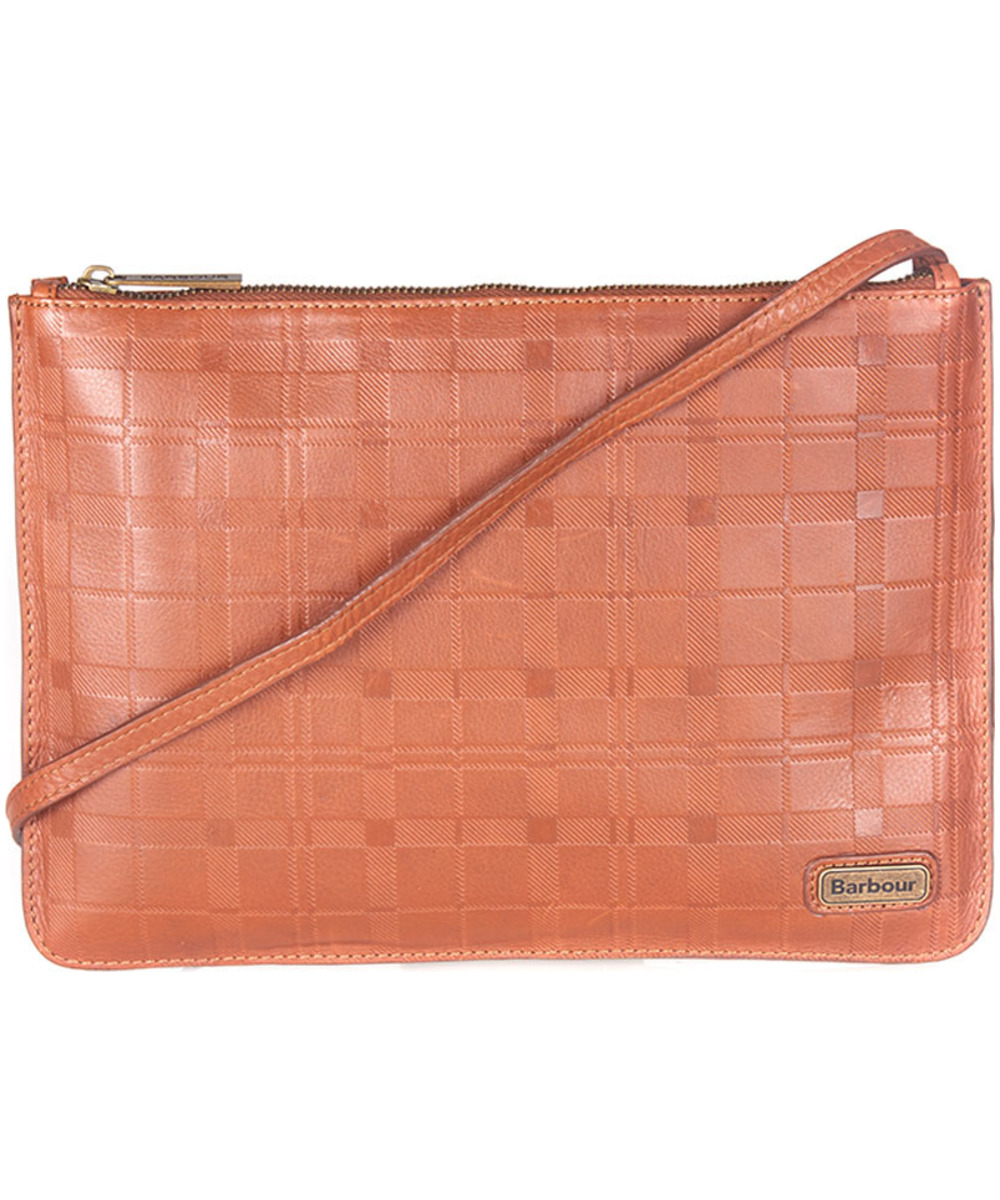 Women’s Barbour Tartan Leather Clutch Bag