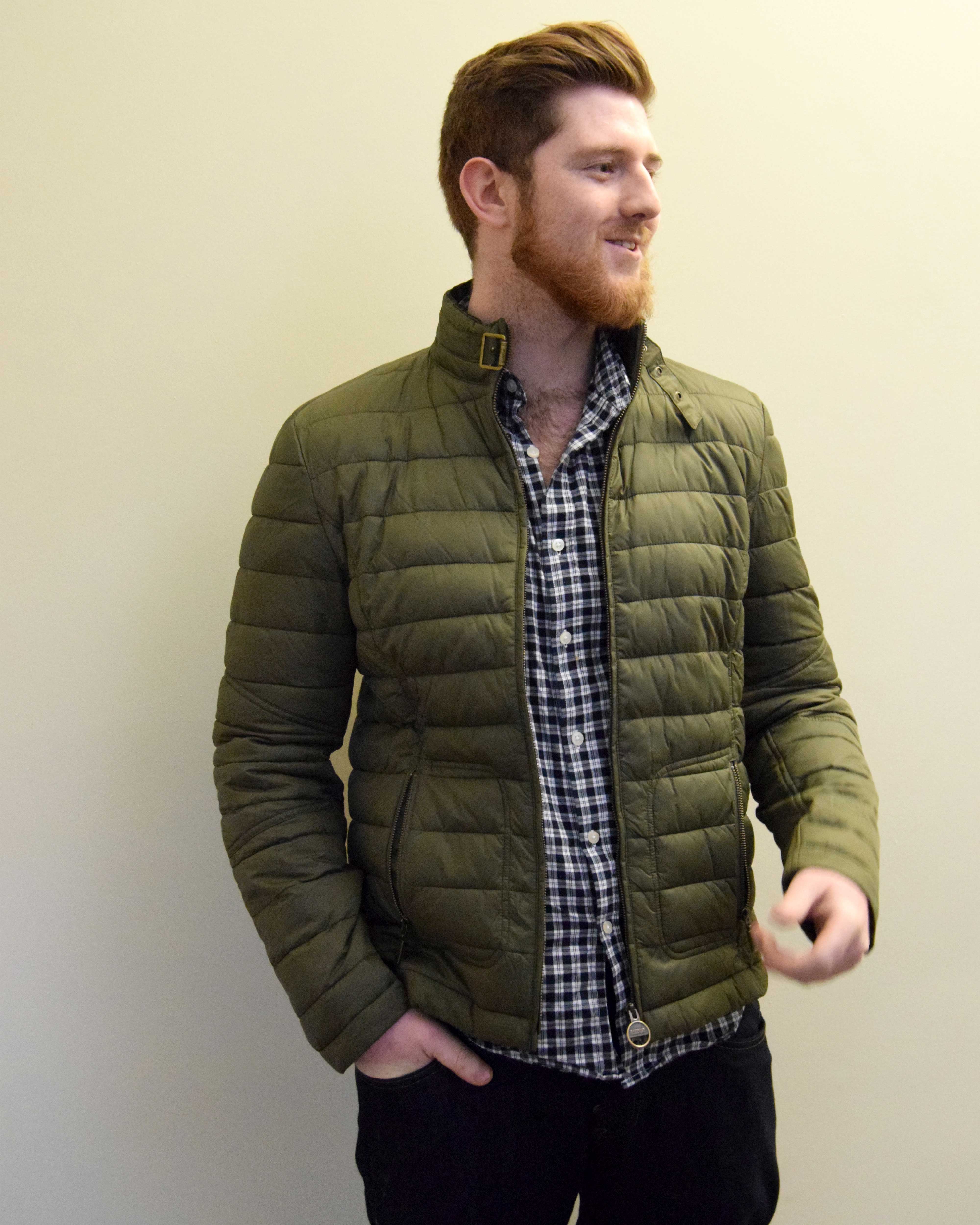Men's Olive Green Barbour International Hartwell Tailored Jacket