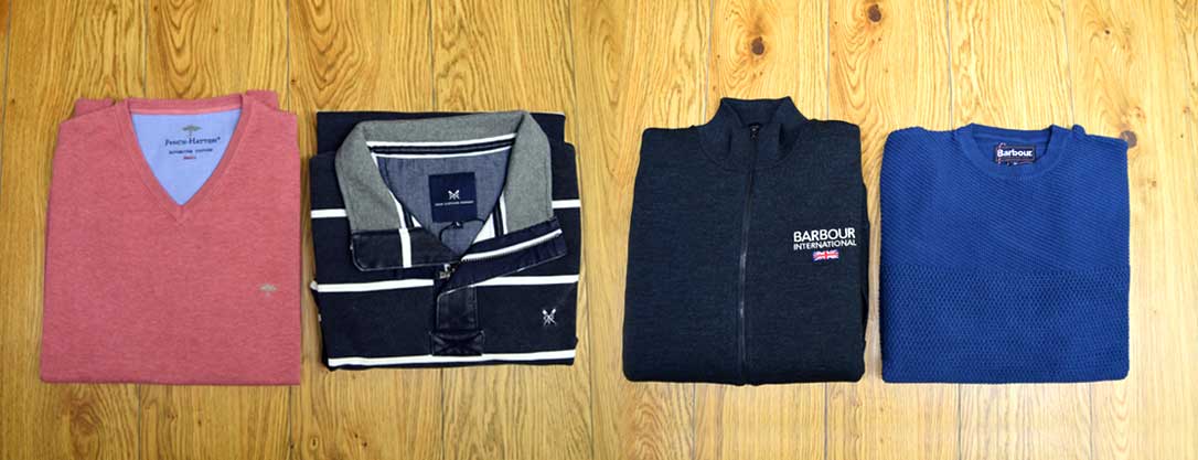 Barbour Swaters, Fynch Hatton V Neck, Crew Sweater