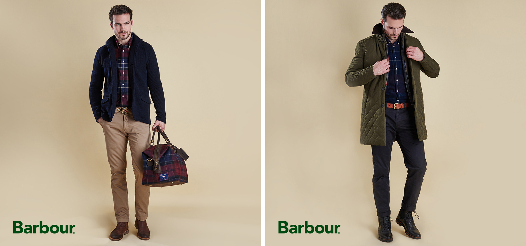 Progress premium texture barbour classic tartan coat Inside evolution ...