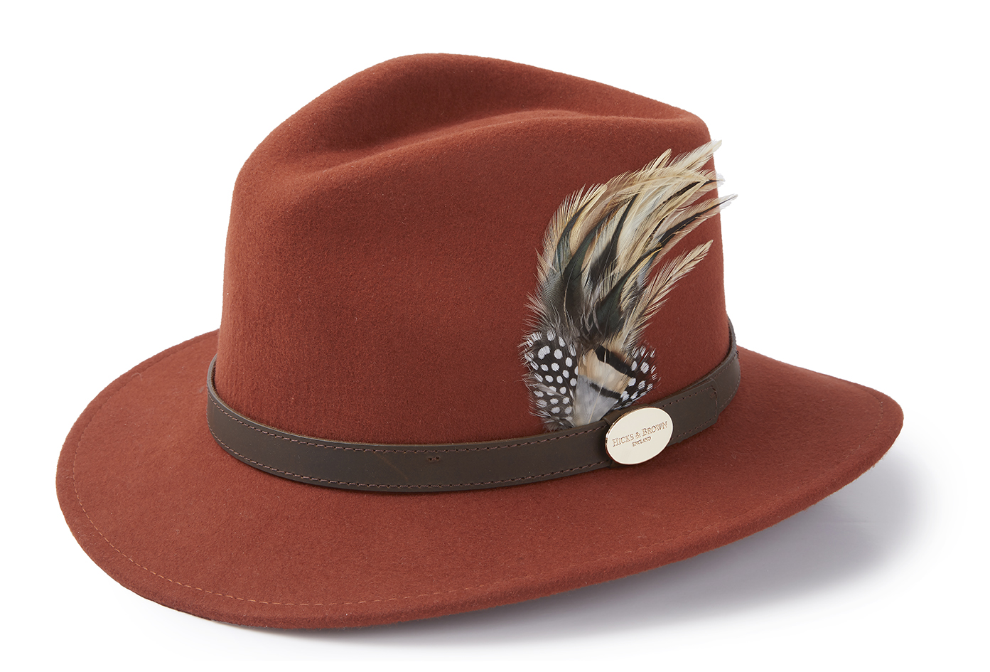 Hicks & Brown Suffolk Fedora with Bronze Wrap